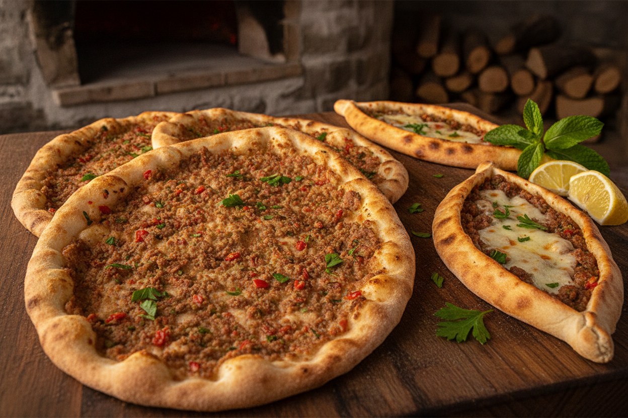 Odun ateşinde lahmacun